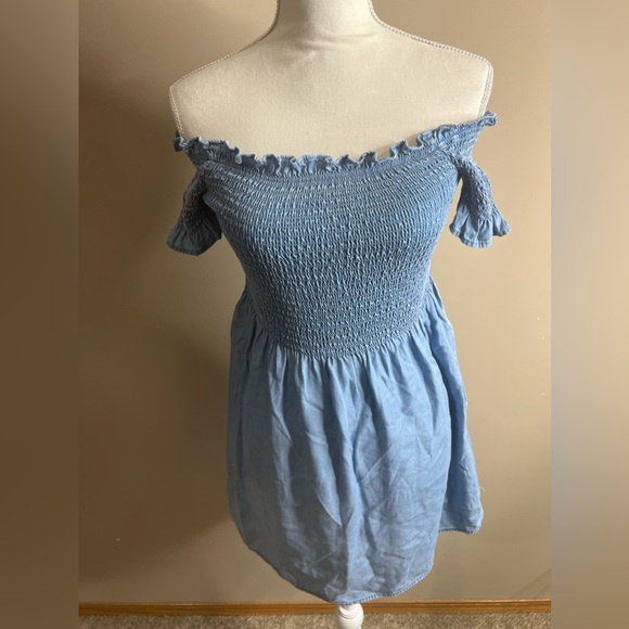 Nwt forever 21 woven denim dress size small - Picture 4 of 12